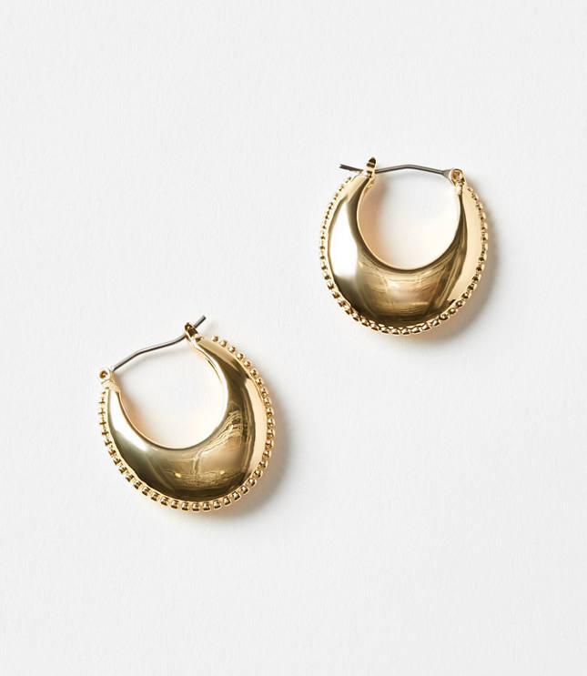Chunky Crescent Hoop Earrings