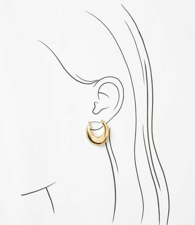 Chunky Crescent Hoop Earrings