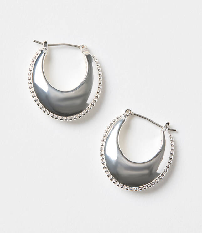 Chunky Crescent Hoop Earrings