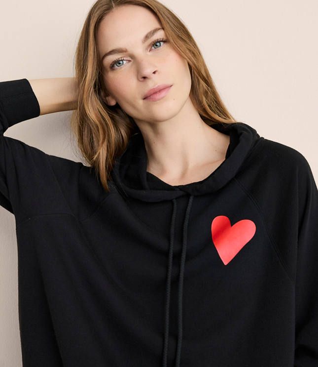 Petite Lou & Grey Heart Cozy Cotton Oversized Hoodie