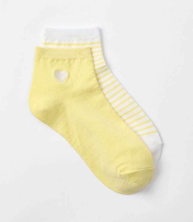 Heart & Stripe Ankle Sock Set