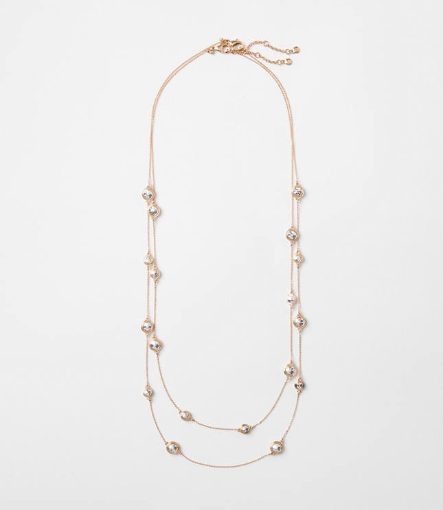 Mixed Metal Circle Station Necklace Set