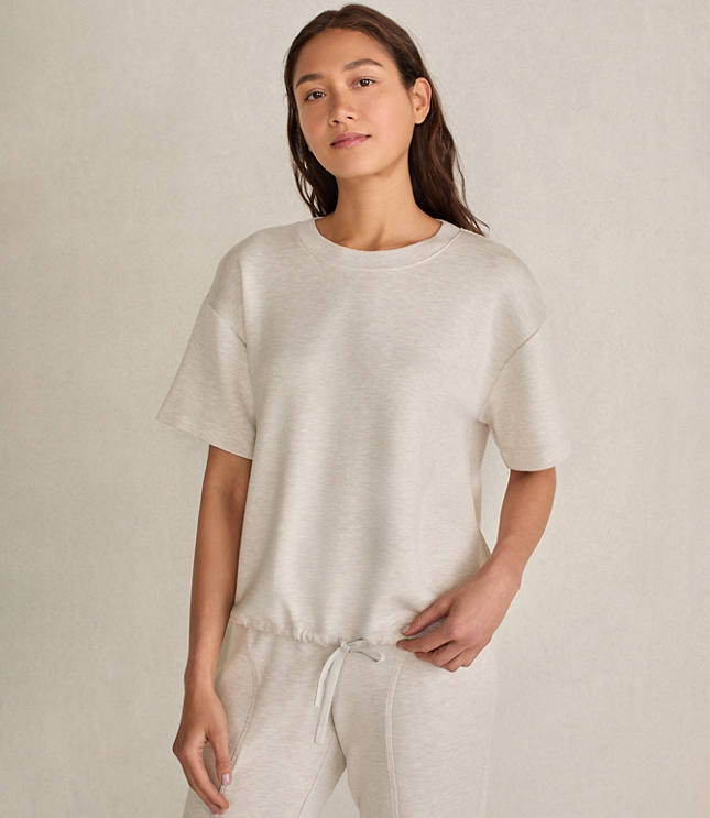 Haven Well Within Soft Knit Tie-Front Short Sleeve Top