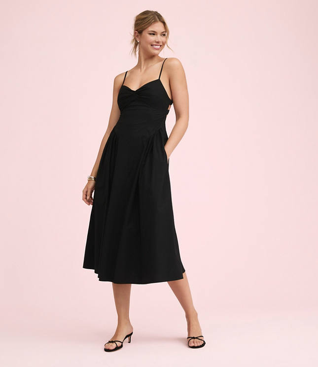 Lately Strappy Back Midi Pocket Dress