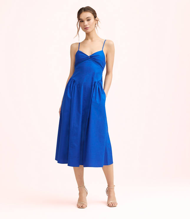 Lately Strappy Back Midi Pocket Dress
