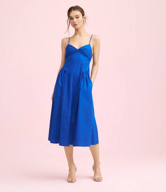 Lately Strappy Back Midi Pocket Dress