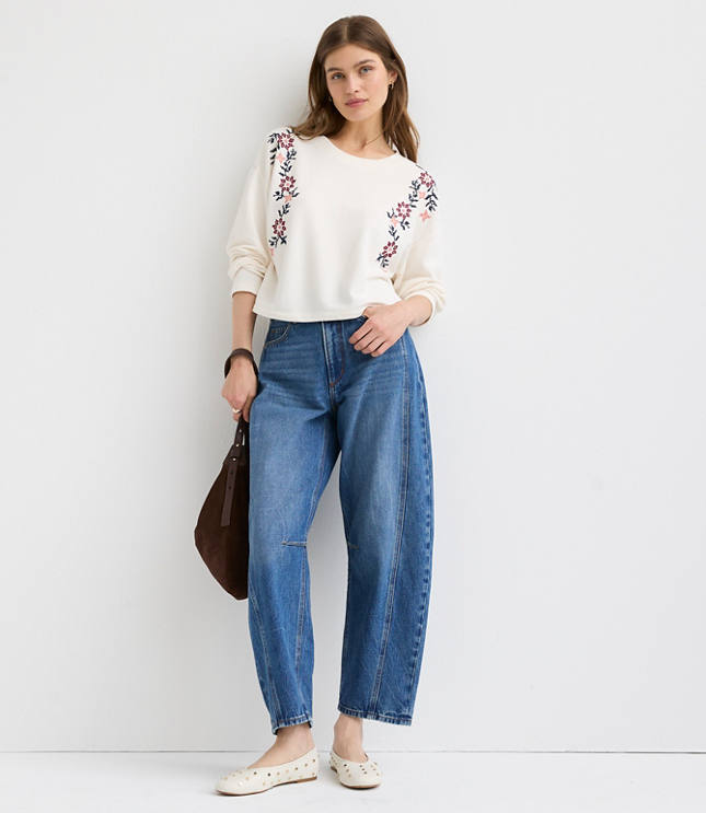 Floral Embroidered Sweatshirt