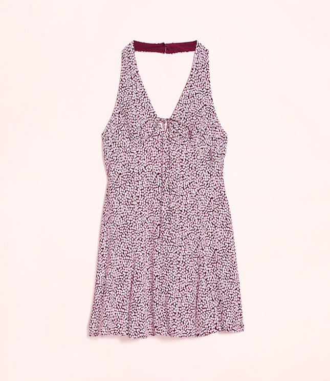 Lately Dotted Mini Halter Dress