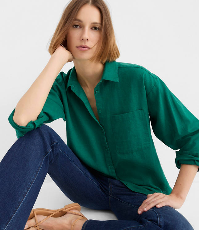 Linen Cotton Everyday Oversized Pocket Shirt