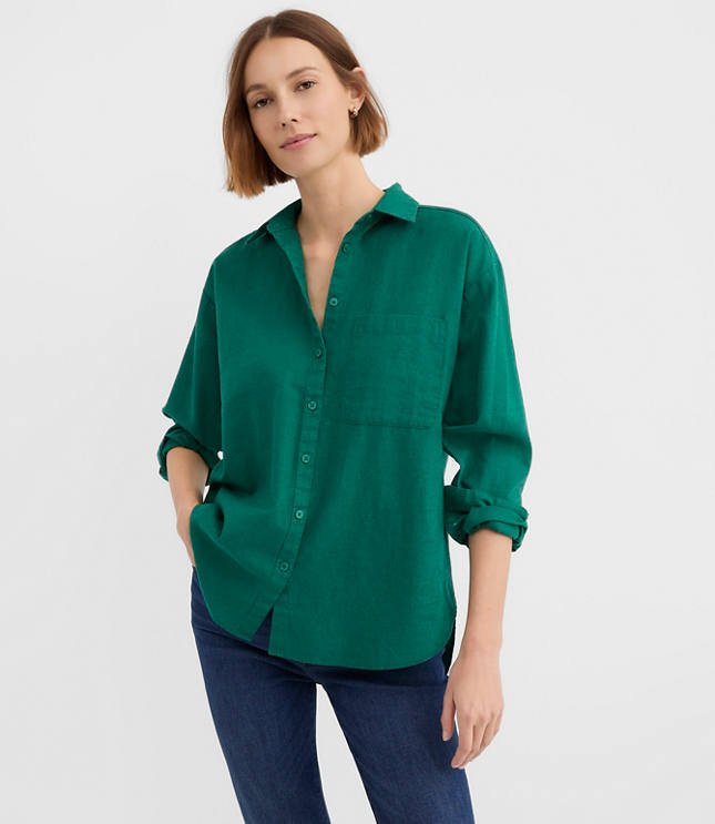 Linen Cotton Everyday Oversized Pocket Shirt
