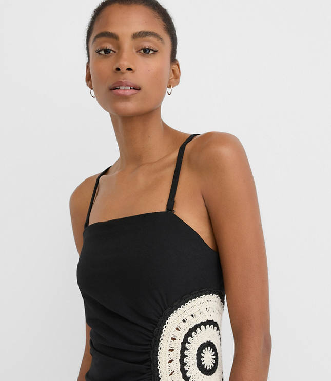 LOFT Beach Crochet Bra Maxi Dress