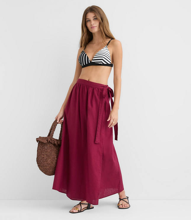 LOFT Beach Striped Triangle Bikini Top