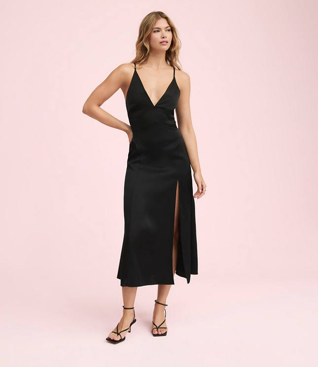 Lately Satin V-Neck Gown
