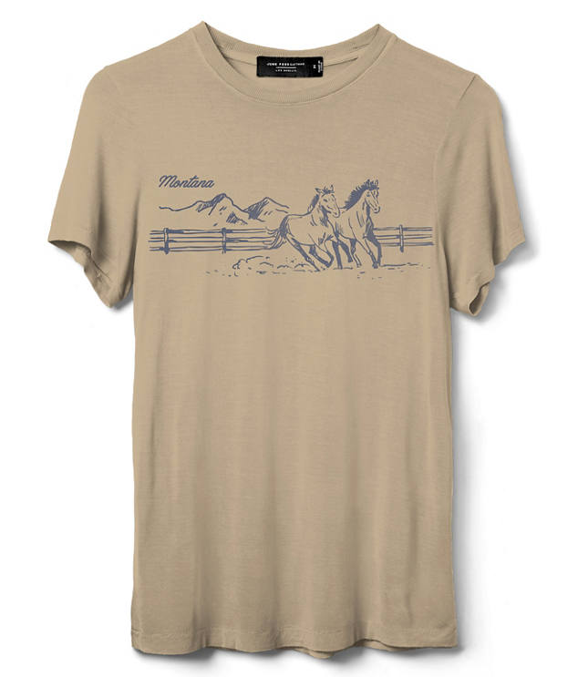 Junk Food Montana Horses Vintage Tissue Tee