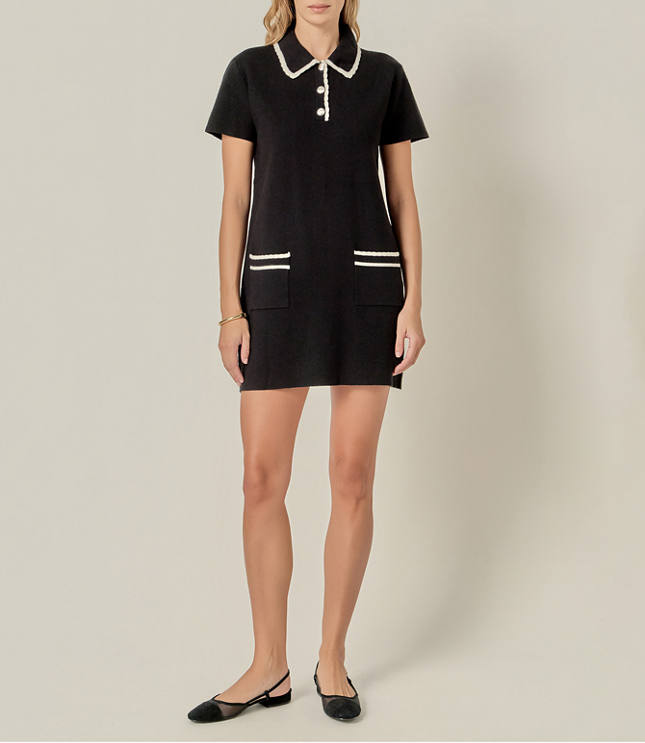 English Factory Scalloped Detailed Mini Dress