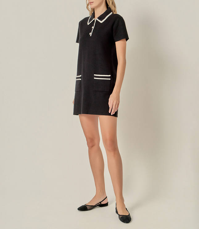 English Factory Scalloped Detailed Mini Dress