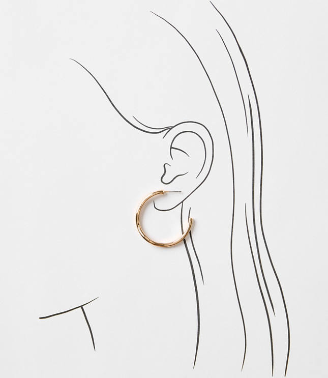 Molded Metal Hoop Earrings