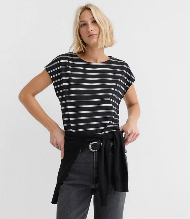 Striped Modern Wedge Tee