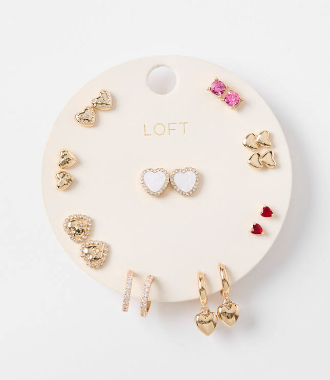 Heart Stud Earring Set