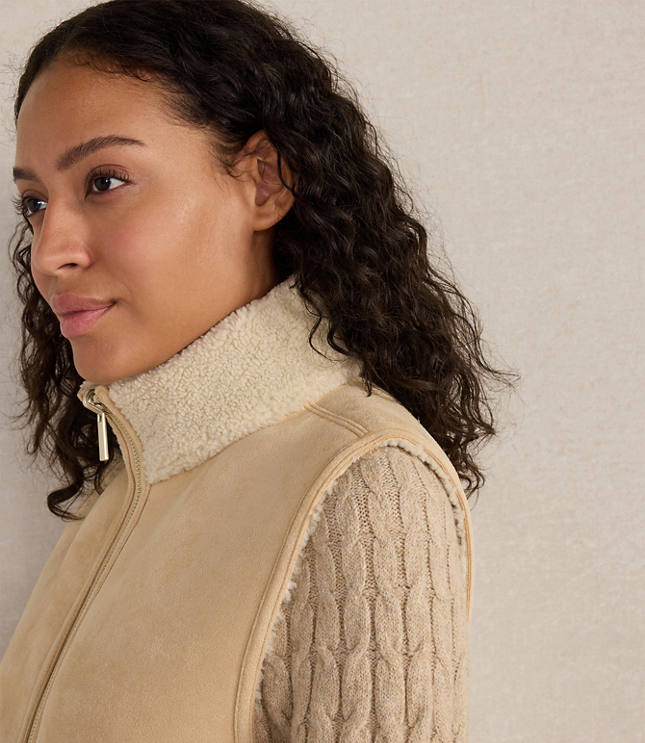Haven Well Within Faux Suede and Sherpa Reversible Vest