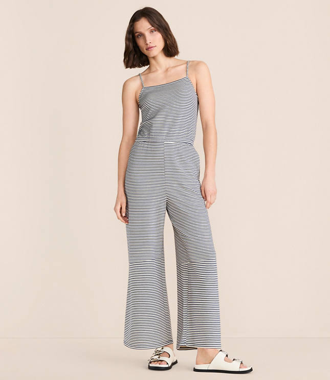 Lou & Grey Striped Strappy Palazzo Jumpsuit carousel Product Image 1