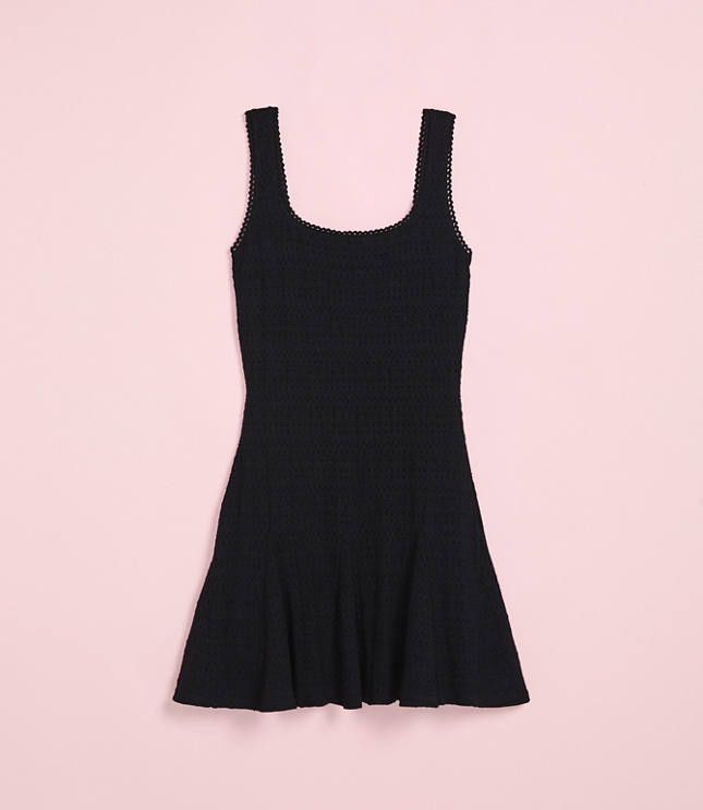 Lately Scalloped Pointelle Mini Dress