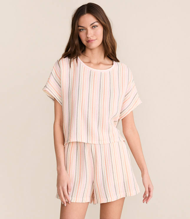 Lou & Grey Striped Triple Cloth Dolman Tee