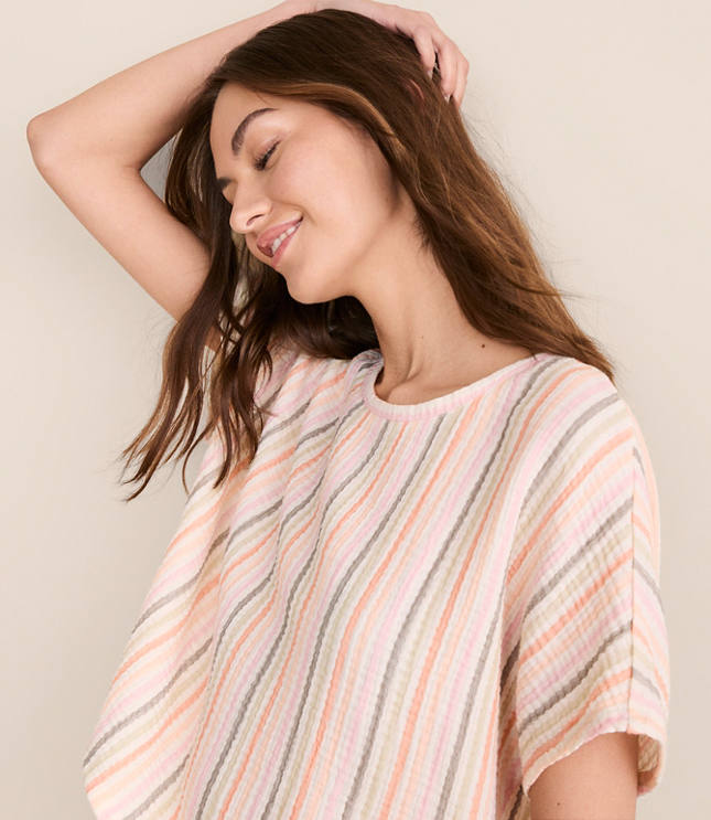Lou & Grey Striped Triple Cloth Dolman Tee