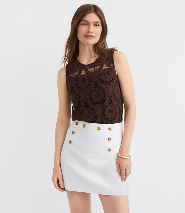 Scalloped Crochet Tank Top