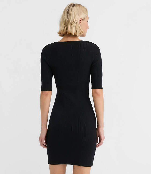 Petite Cutout Mini Sweater Dress