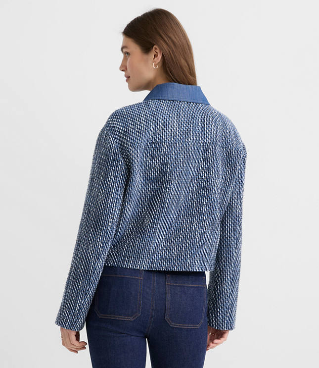 Petite Denim Tweed Jacket