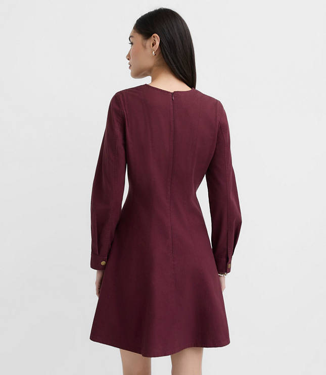Petite Seamed Barrel Sleeve Mini Dress