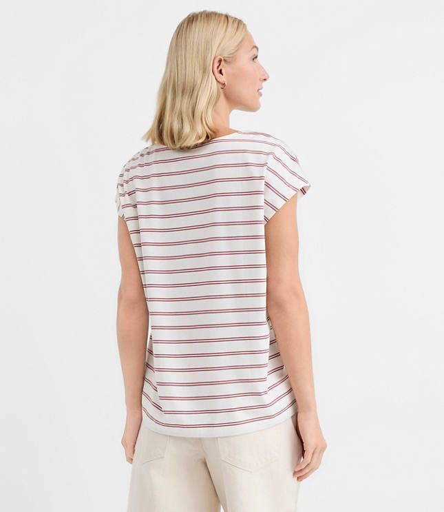 Petite Striped Modern Wedge Tee carousel Product Image 3