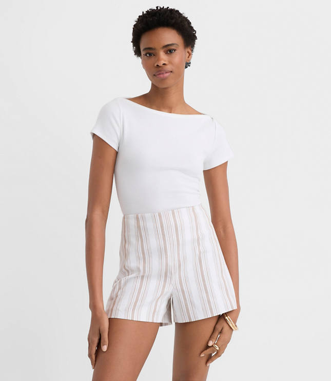 Perfect Ribbed Envelope Neck Tee