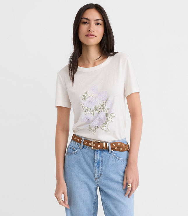 Petite Floral Everyday Crew Tee