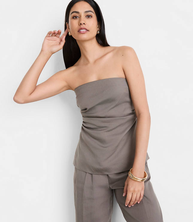 LOFT Versa Luxe Lyocell Linen Bustier carousel Product Image 2