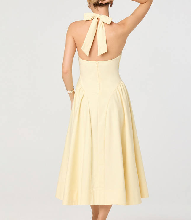 Astr The Label Meana V-Neck Halter Mini Dress