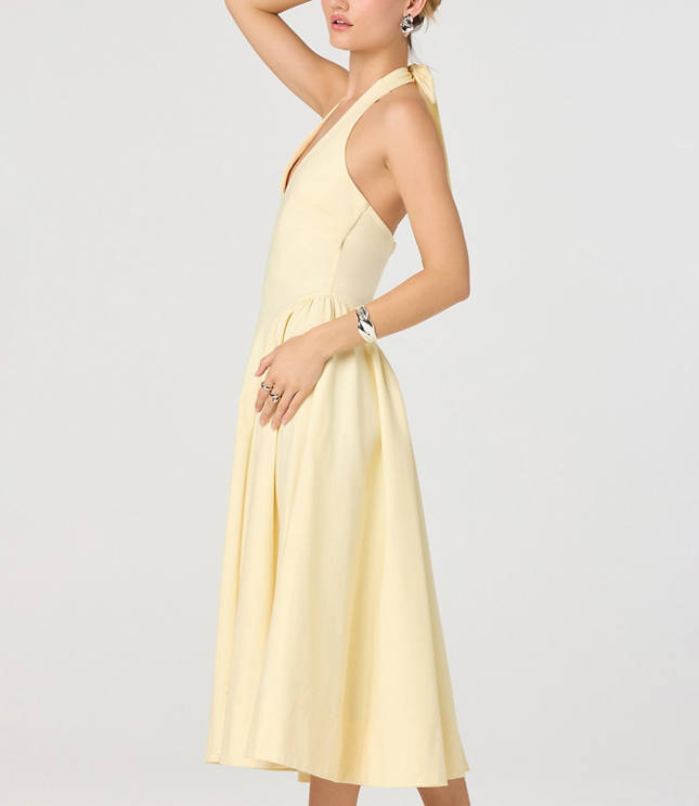 Astr The Label Meana V-Neck Halter Mini Dress