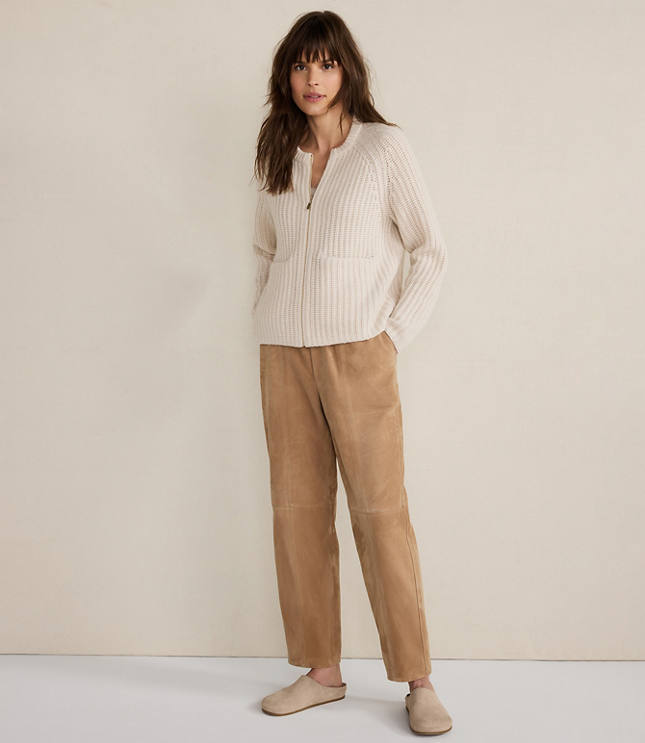 Haven Well Within Cashmere Zip Front Bomber Jacket