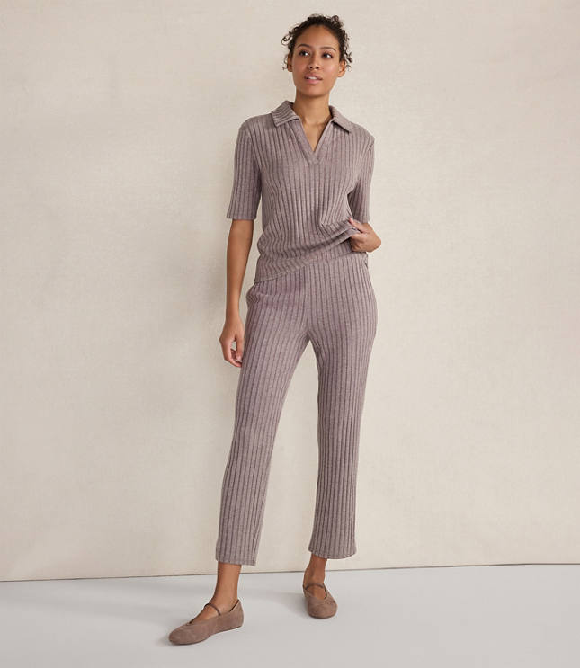 Haven Well Within Wide Rib Knit Tapered Pants