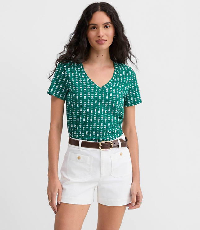 Floral Everyday V-Neck Tee
