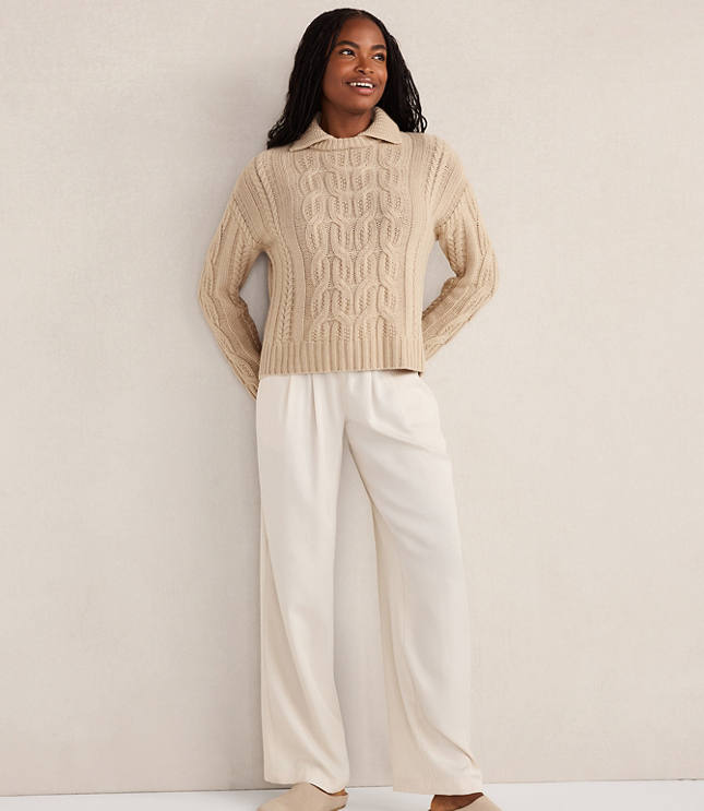 Haven Well Within Cashmere Cable Collared Sweater