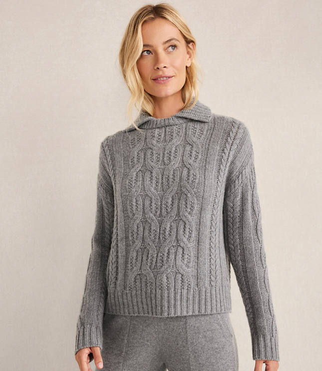 Haven Well Within Cashmere Cable Collared Sweater