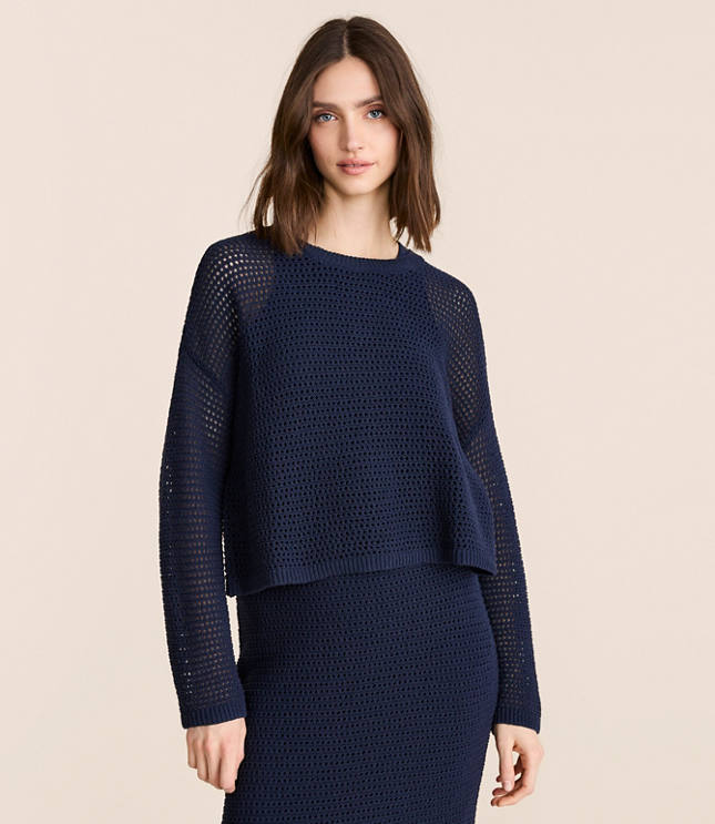 Lou & Grey Reversible Mesh Sweater