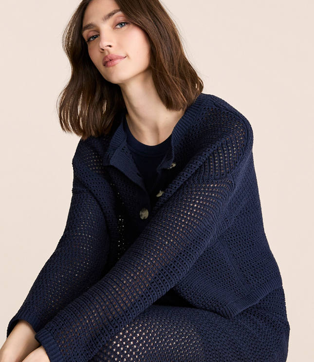 Lou & Grey Reversible Mesh Sweater