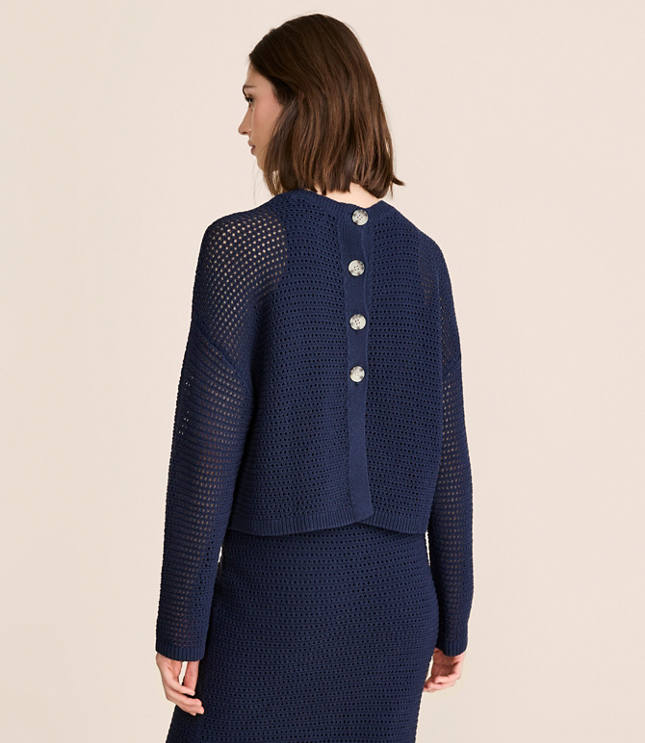 Lou & Grey Reversible Mesh Sweater