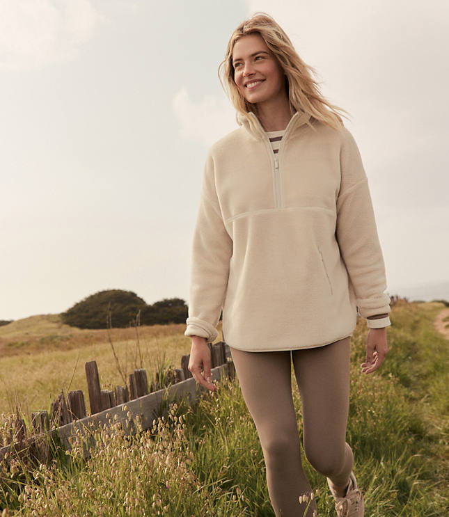 Haven Well Within Faux Sherpa Half Zip Pullover carousel Product Image 4