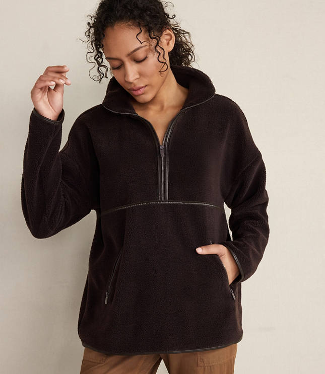 Haven Well Within Faux Sherpa Half Zip Pullover