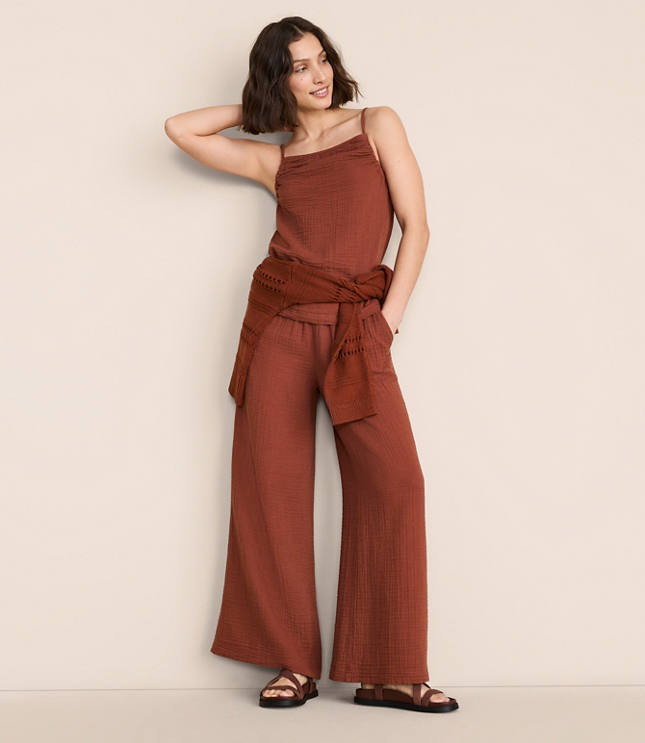 Lou & Grey Triple Cloth Palazzo Pants
