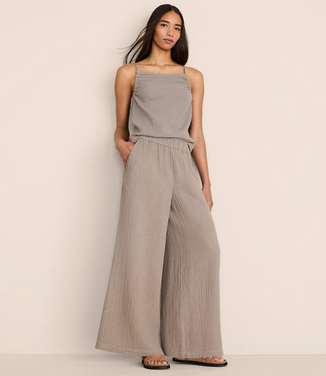Lou & Grey Triple Cloth Palazzo Pants